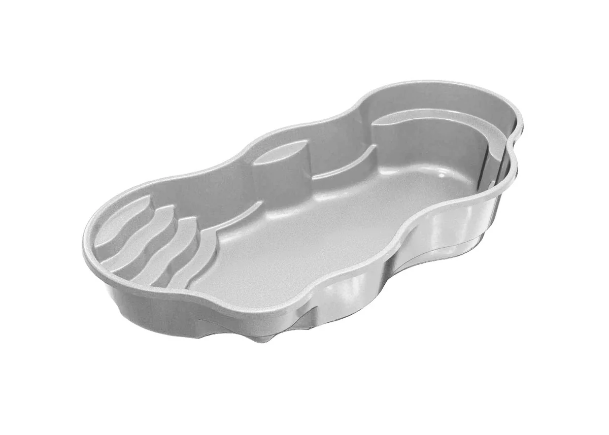 Bermuda 14 one-piece composite fiberglass pool shell, a freeform shape