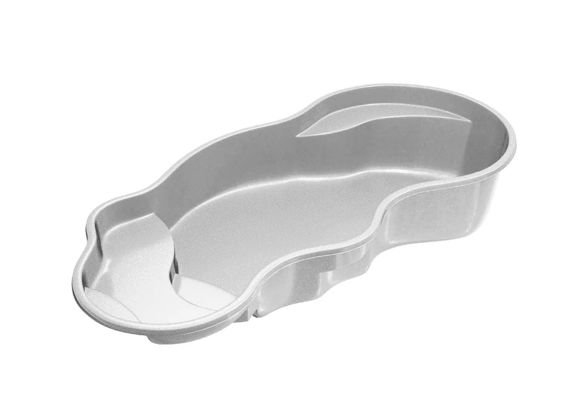 Fiji one-piece composite fiberglass pool shell, a freeform shape