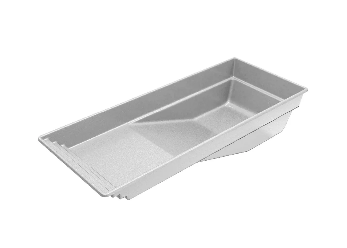 Monaco one-piece composite fiberglass pool shell, a rectangle shape