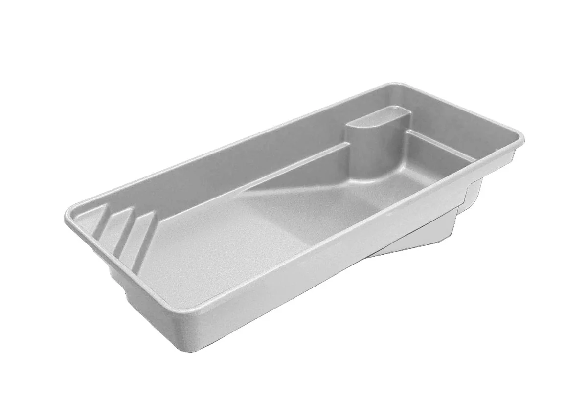 St Thomas one-piece composite fiberglass pool shell, a rectangle shape